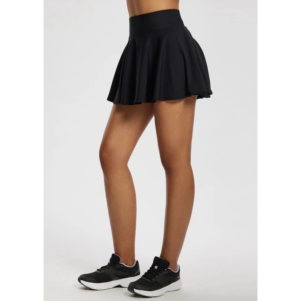 Baleaf Women's Size Large Pleated Tennis Skort Black